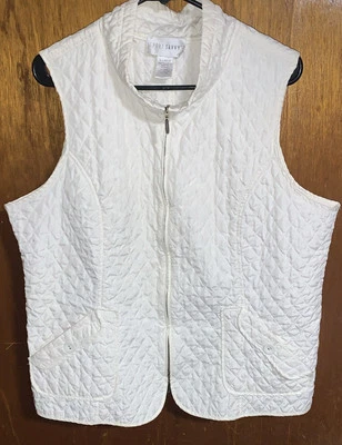 CHALECO ACOLCHADO BLANCO CREMA/HUEVO - MARCA SPORT SAVVY - TALLA XL - CREMALLERA FRONTAL Foto 1 de 4