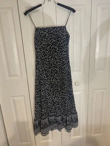 Vintage The Limited Silk Women's Black & White Floral Slip Dress Size 2 EUC - Picture 1 of 13