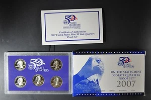 2007 S U.S. Mint Clad Quarter Proof set with original packaging and COA - Picture 1 of 2