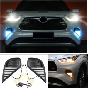 DRL LED Daytime Running Light Bumper Fog Lamp For Toyota Highlander 2020-2023 - Photo 1 sur 11