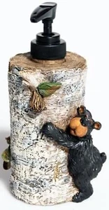 WD Willie Black Bear Liquid Soap Dispenser, 7" - Picture 1 of 12