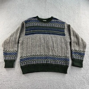 NEW Vintage Winona Sweater Mens Large Wool Nordic Fair Isle Wool Blend USA 90s - Picture 1 of 15