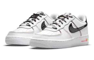 Nike Air Force 1 '07 LV8 GS White Black DJ5528-100 SZ 6Y YOUTH / WOMEN'S 7.5 - Picture 1 of 9