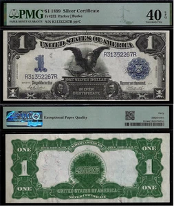 1899 $1 Silver Certificate PMG 40EPQ - Black Eagle - Fr 232 - Picture 1 of 3