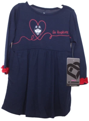 NEW UConn Huskies Colosseum Athletics Navy Blue Dress Bloomer Set Girl's (6-12) - Image 1 of 4