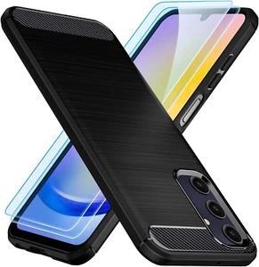 CUSTODIA per SAMSUNG GALAXY A25 4g 5g Tpu Cover CARBON FIBER + Pellicola VETRO - Zdjęcie 1 z 10