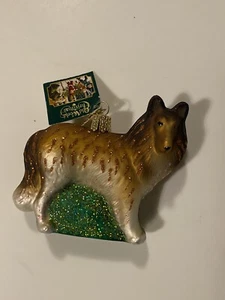 2006 - Collie Hund - Alte Welt Weihnachten - Glas Ornament - Neu mit Etikett - Bild 1 von 8