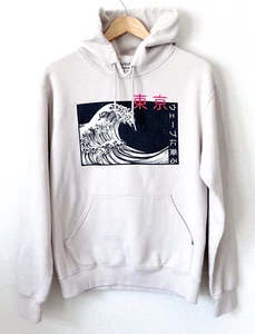 Sudadera con Capucha Gráfica Artist Union Para Hombre Talla Pequeña Wave Of Kanagawa Beige - Imagen 1 de 3