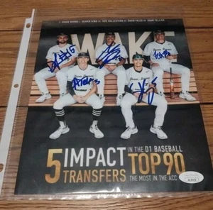 CHASE BURNS, SEAVER KING & TATE BALLESTERO SIGNED WAKE FORREST 8x10 PHOTO w/JSA - Picture 1 of 4