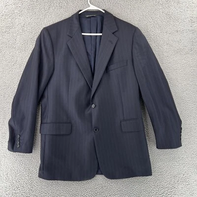 Coppley Ermenegildo Zegna Mens 44R 2-Button Wool Blazer Sport Coat Blue READ - Image 1 of 4