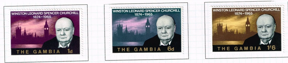 Gambia Famous Leader Churchill set 1965 MLH - Image 1 of 1