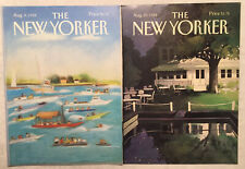 (COVER ONLY) LOT OF 2 The NEW YORKER Magazine COVERS AUGUST 8 & 29, 1988