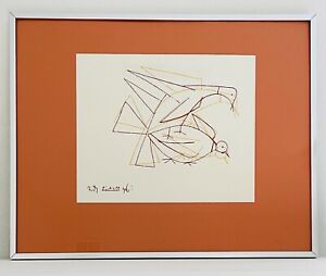 Pablo Picasso, Les Deux Tourterelles Doubles, 1946, Lithograph 20.5” x 16.5”