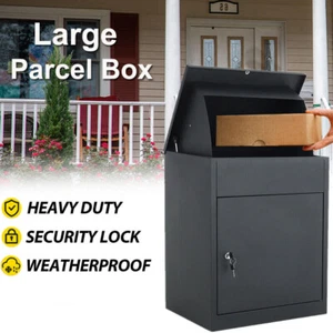 Paketbox Postbox für Pakete Paketkasten Päckchen Paketannahme Briefkasten Grau - Bild 1 von 13