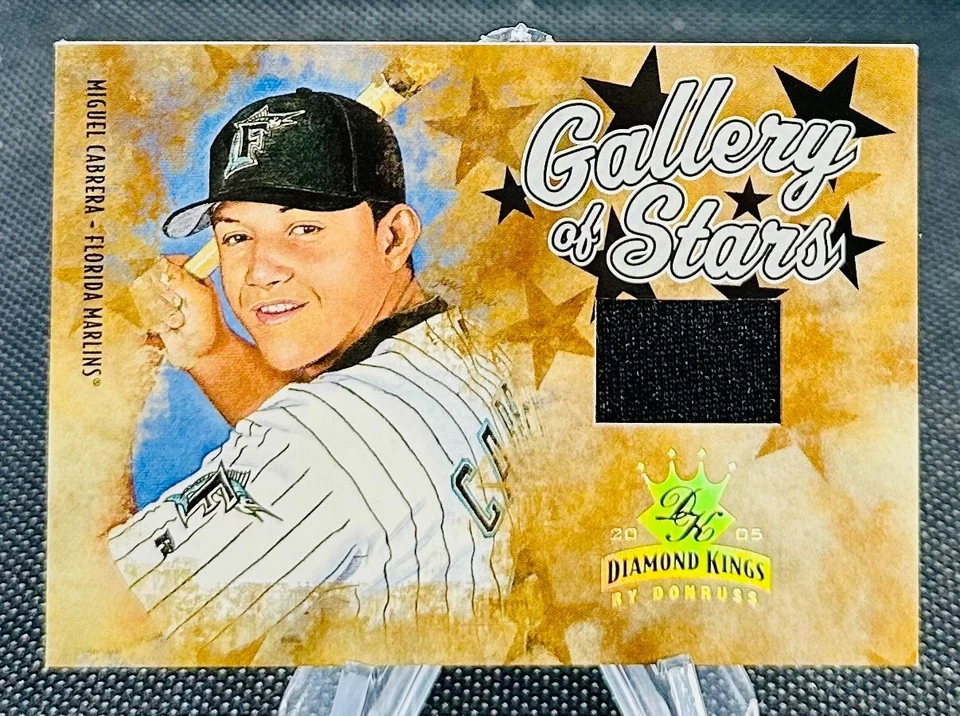 2005 Donruss Diamond Kings Gallery of Stars Miguel Cabrera Jersey #'d 059/100 - Image 1 of 2