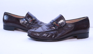 Gucci Vintage Mens Brown Loafers 80s Size 40 EUR 6.5 US