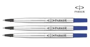 Parker Quink Refill Roller ball Fine Blue x 3 New - Picture 1 of 5