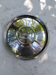 1954 Chevy Bowtie in Shield Crest Hubcap Poverty Cap - Picture 1 of 3