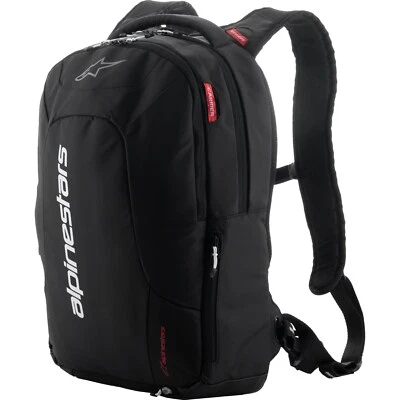 Motorrad Rucksack Alpinestars Hunter v2 ca. 22 Liter mit Regenhaube schwarz-weiß - Bild 1 von 3
