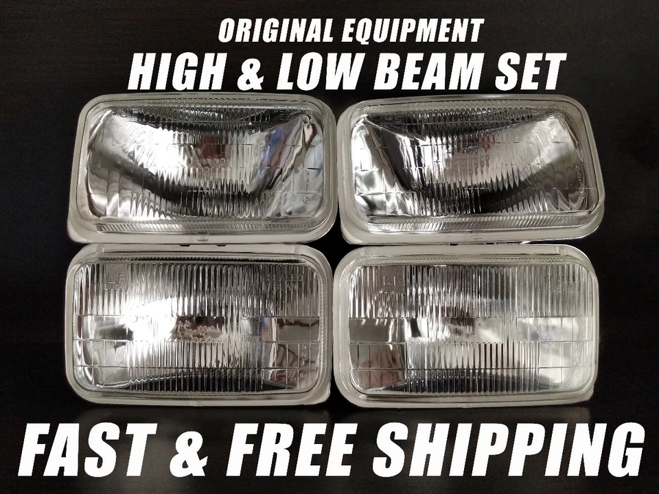 OE Fit Headlight Bulb For Chevrolet C1500 1988-1991 Pickup Low & High Beam x4 - Image 1 of 1