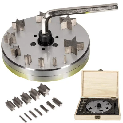 Scheibenfräser 5 mm bis 31 mm mit 10 Stanzen für Sternformen Stanzrohlinge Stern - Bild 1 von 4