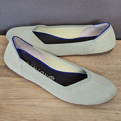 Zapatos planos de ballet Rothy’s Rothys verde jalea para mujer 11 sin cordones punta redonda Foto 1 de 4