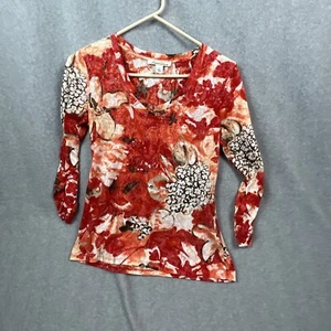 Kenneth Cole New York Shirt Woman’s Small Red  - Picture 1 of 9