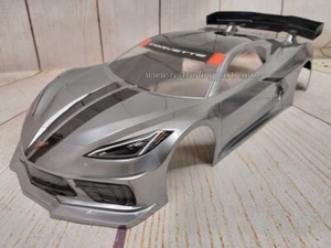 Chevy Corvette C8 Custom Painted RC Car Body 1/10 OnRoad HPI/4Tec2.0/V100/RDS - Picture 1 of 3
