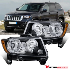 For 2011-2013 Jeep Grand Cherokee 11-17 Compass Halogen Headlights Headlamps - Picture 1 of 13