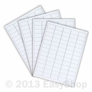 White A4 Inkjet Laser Sheets Self Adhesive Sticky Address Labels 38 x 21mm 65 up - Picture 1 of 3