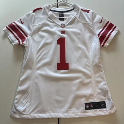 *Personalizada* Camiseta blanca Nike NFL New York Giants "Durham" #1 grande nueva sin etiquetas Foto 1 de 4