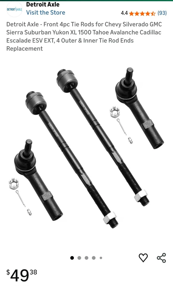 Chevy/gmc Tierod Set 4x4/2x4 - Image 1 of 3