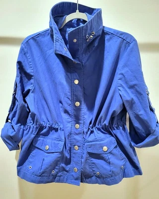 Chaqueta SPORTY Jones New York Sport Cuello Manga 3/4 Botón a Presión Azul Talla L Foto 1 de 4