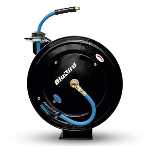 BLUBIRD BBR3825 20ga Retractable Air Hose Reel 3/8"x25', 300 PSI, Poly Braided - Picture 1 of 9