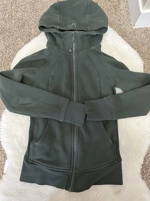 Sudadera con Capucha de Buceo Lululemon Algodón Ligero Vellón En Jaspeado Everglades Talla 4 Foto 1 de 4