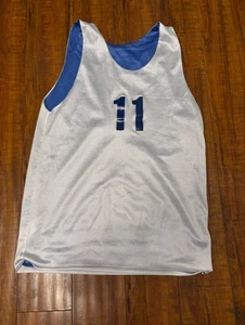 Don Alleson Medium 38-40 Blue White Reversible Mesh Basketball Jersey #11 - Picture 1 of 4