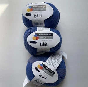 Lote de 3 bolas de hilo Schachenmayr Tahití 07601 - Imagen 1 de 5