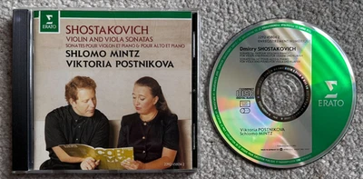 Shostakovich -Violin & Viola Sonatas - Mintz - Postnikova -Erato CD 2292-45805-2 - Image 1 of 4