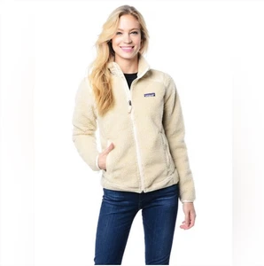 PATAGONIA Retro-X Jacket Sherpa Natural Beige Teddy Fleece Full Zip Women S Coat - Picture 1 of 11
