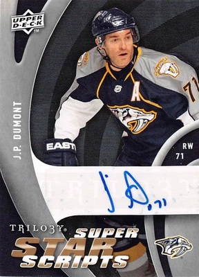 2009-10 Upper Deck Trilogy Superstar Scripts #SSJD J.P. Dumont - Image 1 of 2