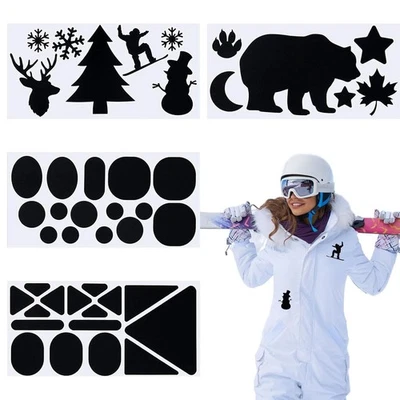 BRANDED 4 Blatt Daunenjacke Reparatur Flicken, Verschiedene Größen und Formen Kleidung P