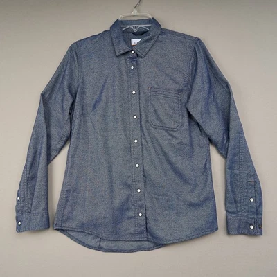 Orvis Shirt Womens S Blue Pearl Snap Button Front Long Sleeve - Image 1 of 4