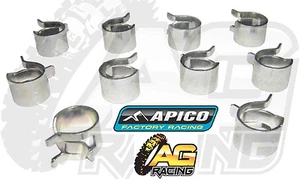 Abrazaderas de manguera de tubería Apico Fuel Line 10 mm clips x10 paquete de 10 motocross enduro - Imagen 1 de 1
