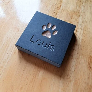 Luxury Pet Memorial Plaque Cat Grave Marker Pet Ashes Slate Dog Gravestone - Picture 1 of 23