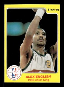 1986 Star Court Kings #12 Alex English - NM-MT EXACT SCAN