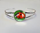 Ladybird On A Silver Plated Bracelet Bangle Costume Jewellery Ladies Gift L121