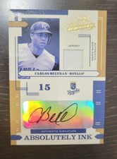 2004 Playoff Absolute Ink Carlos Beltran Autograph 92/100 FHOF KC ROYALS Auto 