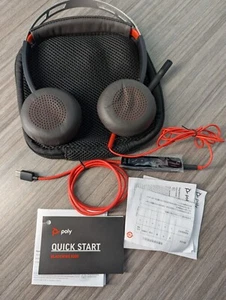 Casque stéréo POLY Blackwire C5220 USB-C & 3,5 mm ordinateur/téléphone avec étui NEUF - Photo 1/8