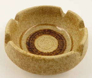 Vtg Pic Tic USA Pottery Brown Swirl Glaze Ashtray - Picture 1 of 3