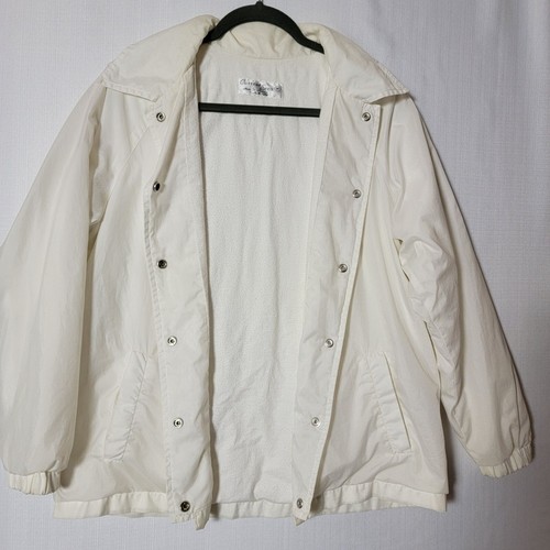 OFF WHITE Giacca Windbreaker Donna Current Vista Taglia M Scatto Anteriore Vintage Bianco